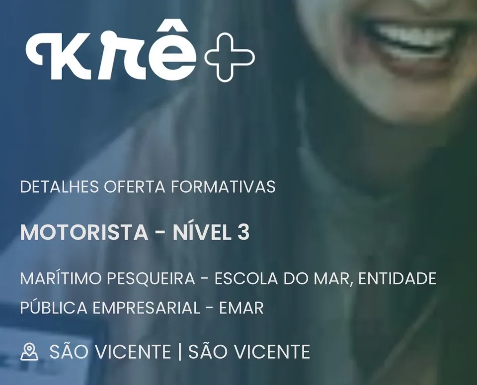 Captura de ecrã da página da Kre+ para Motorista — Nível 3
